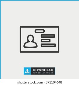badge icon. Simple outline badge vector icon. On white background.