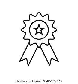 Badge icon. simple thin line vector icon