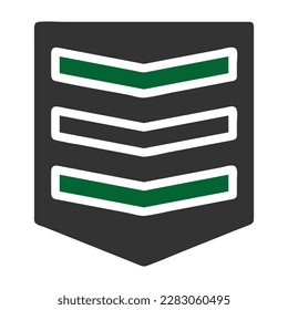 badge icon solid grey green colour military illustration vector army element and symbol perfect. Icon sign from modern collection for web.