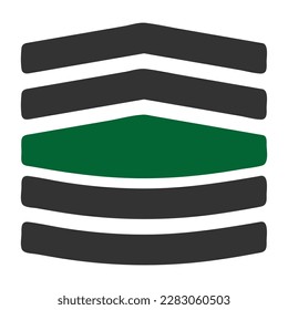 badge icon solid grey green colour military illustration vector army element and symbol perfect. Icon sign from modern collection for web.