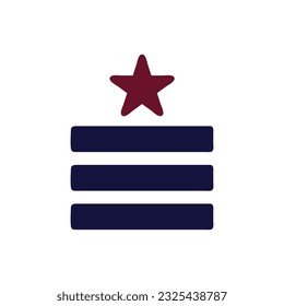 Badge icon solid maroon navy colour military vector army element and symbol perfect.