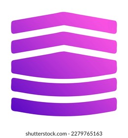 badge icon solid style gradient purple pink colour military illustration vector army element and symbol perfect. Icon sign from modern collection for web.