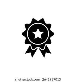 Badge Icon Symbolizing Accomplishment, Rank, User Recognition, Secure Identity Tag, and Achievement in Digital Interface Design