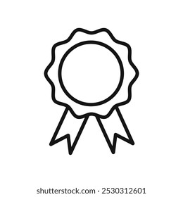 Badge icon Thin line art isolated