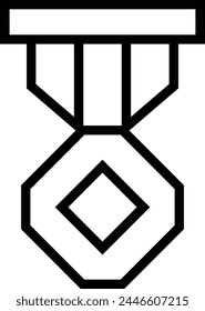 badge icon. Thin linear style design isolated on white background