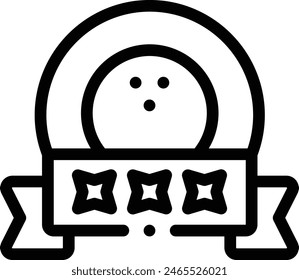 badge icon. Thin Linear Style Design Isolated On White Background