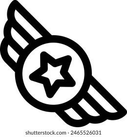 badge icon. Thin Linear Style Design Isolated On White Background