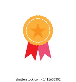 Badge Icon in trendy flat style isolated, Award Medal  Vector Illustration - Vector