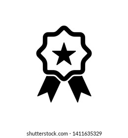 Badge Icon in trendy flat style isolated, Award Medal  Vector Illustration - Vector