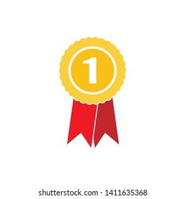 Badge Icon in trendy flat style isolated, Award Medal  Vector Illustration - Vector