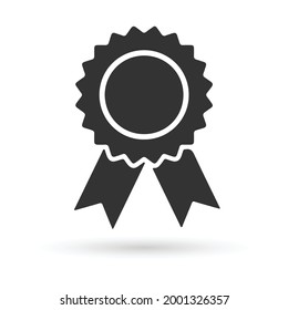Badge icon in trendy flat style isolated on background.