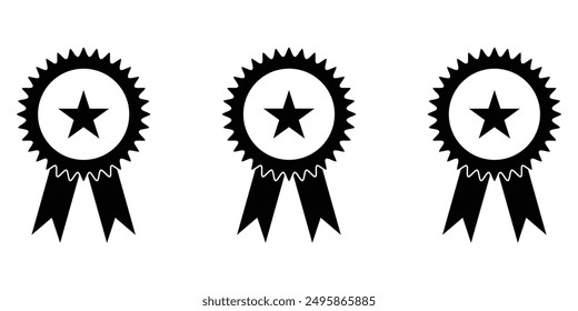 Badge icon in trendy flat style. Certificate, Approval symbol for your web site design, logo, app, UI Vector design eps 10