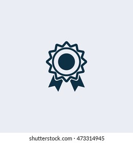 Badge Icon in trendy flat style isolated on grey background. Award symbol for your web site design, logo, app, UI. Vector illustration