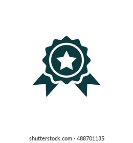 Badge Icon in trendy flat style isolated on white background. Award symbol for your web site design, logo. Vector illustration.