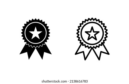 Badge icon vector. Awards icon vector. Achieve sign and symbols