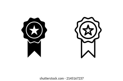 Badge-Icon-Vektorgrafik. Awards Symbol Vektor. Zeichen und Symbole erreichen