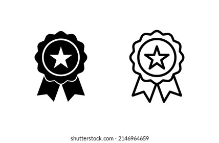 Badge icon vector. Awards icon vector. Achieve sign and symbols