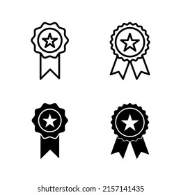 Badge-Icon-Vektorgrafik. Awards Symbol Vektor. Zeichen und Symbole erreichen