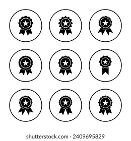 Badge icon vector. Awards icon vector. Achieve sign and symbols