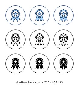 Badge icon vector. Awards icon vector. Achieve sign and symbols