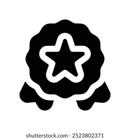 badge icon. vector glyph icon for your website, mobile, presentation, and logo design.