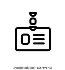 Badge icon. Vector icons on a white background. Trendy linear icon. Icon for website and print. Logo, emblem, symbol. Interface element.