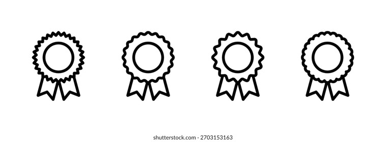 Ilustración vectorial de icono de insignia. Icono de premios Vector. Lograr signos y símbolos. Sello