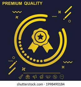 Badge icon vector illustration - modern design