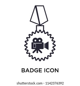 Badge icon vector isolated on white background for your web and mobile app design, Badge logo concept