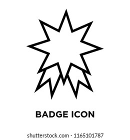 Badge icon vector isolated on white background, Badge transparent sign