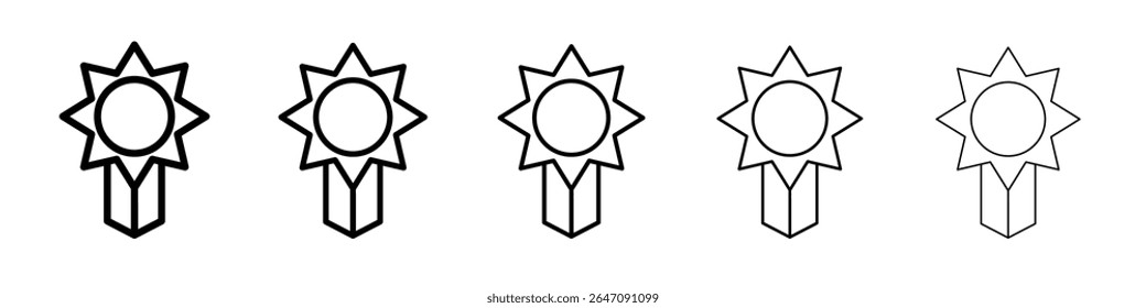 Icono de insignia Vector de contorno símbolo o ilustración