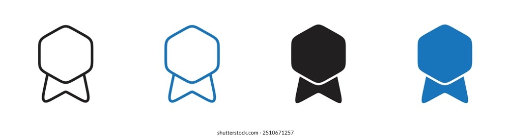 Badge icon Vector set outline
