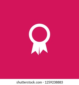 badge icon vector. badge sign on pink background. badge icon for web and app