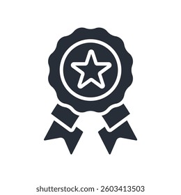 badge icon. vector.Editable stroke.linear style sign for use web design,logo.Symbol illustration.