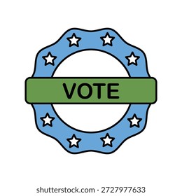 Ícone de emblema com fundo branco vetor ilustração stock