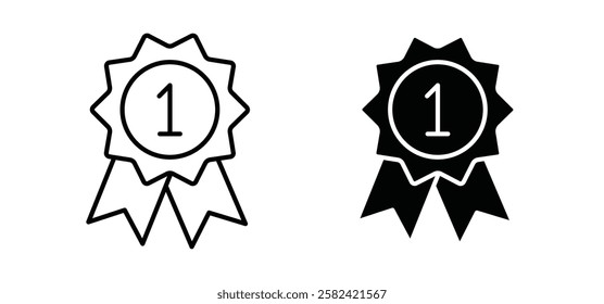 Badge icons pack vectors in black flat and strokes