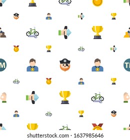 badge icons pattern seamless. Included editable flat Call To Action, pirate, medal, bike repair service, winner, reward, Trademark, Handmade icons. badge icons for web and mobile.