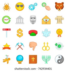 Badge icons set. Cartoon set of 25 badge vector icons for web isolated on white background