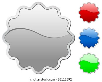Badge icons set, isolated on white background. Vector illustration.