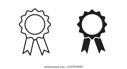 Conjunto de iconos de insignia. Ilustración vectorial de línea simple