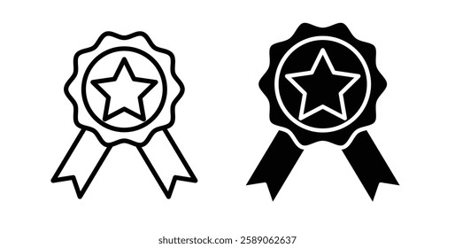 Badge icons thin line illustrations designs