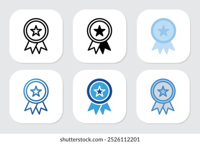 Badge icons with various design styles