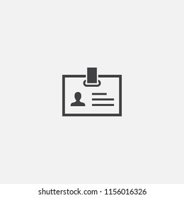 Badge ID base icon. Simple sign illustration. Badge ID symbol design from Workspace series. Can be used for web, print and mobile