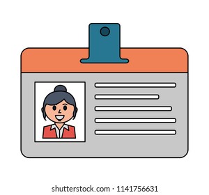 badge ID document isolated icon