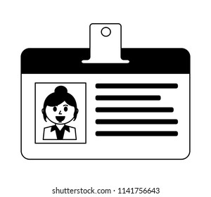 badge ID document isolated icon