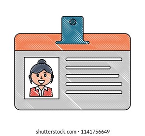 badge ID document isolated icon