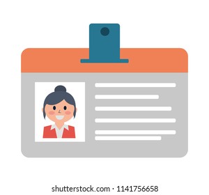 badge ID document isolated icon