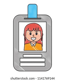 badge ID document isolated icon