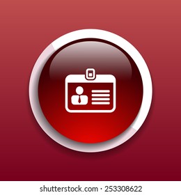 Badge ID icon icon vector business id sign badge personal name avatar