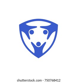 Badge incorporated with human logo template